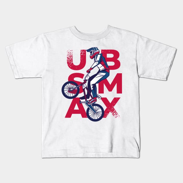 Bike P R t shirt Kids T-Shirt by LindenDesigns